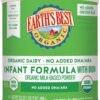 earth's best organic dairy infant formula with iron