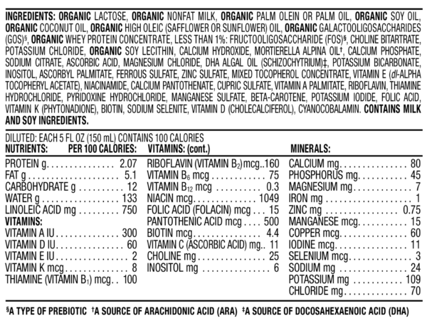 Organic Infant Formula Stage 1